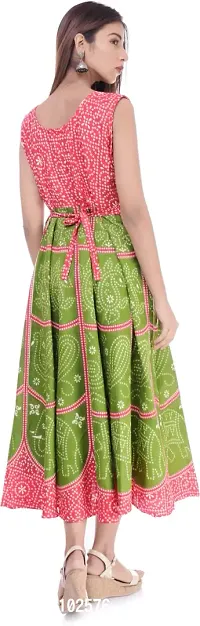 Designer Jaipuri Cotton Printed Midi Gown Kurta Pack of 2-thumb2