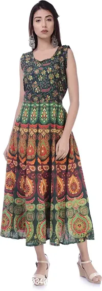 Jaipuri Cotton Printed Women Midi Gown Kurta Pack of 2-thumb4