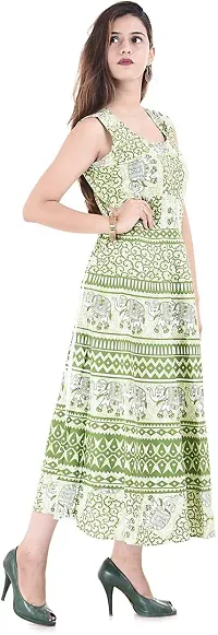 Jaipuri Cotton Printed Women Midi Gown Kurta Pack of 2-thumb3