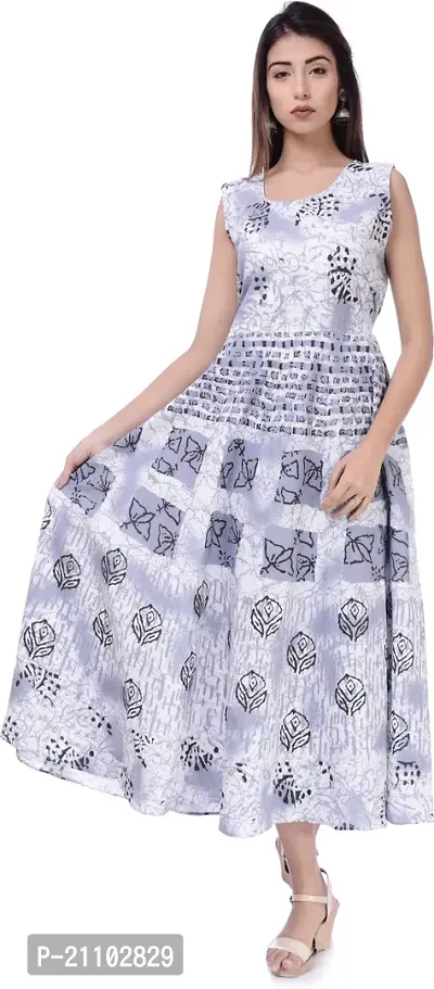 Designer Jaipuri Cotton Printed Midi Gown Kurta Pack of 2-thumb4