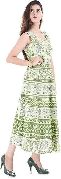 Jaipuri Cotton Printed Women Midi Gown Kurta Pack of 2-thumb4