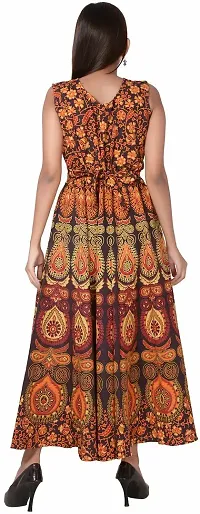 Jaipuri Cotton Printed Women Midi Gown Kurta Pack of 2-thumb1