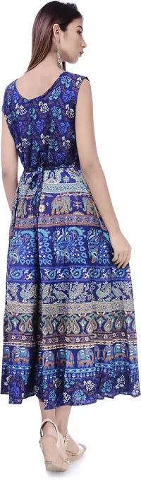 Designer Jaipuri Cotton Printed Midi Gown Kurta Pack of 2-thumb1