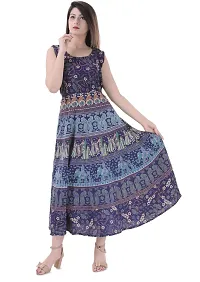 Jaipuri Cotton Printed Women Midi Gown Kurta Pack of 2-thumb2