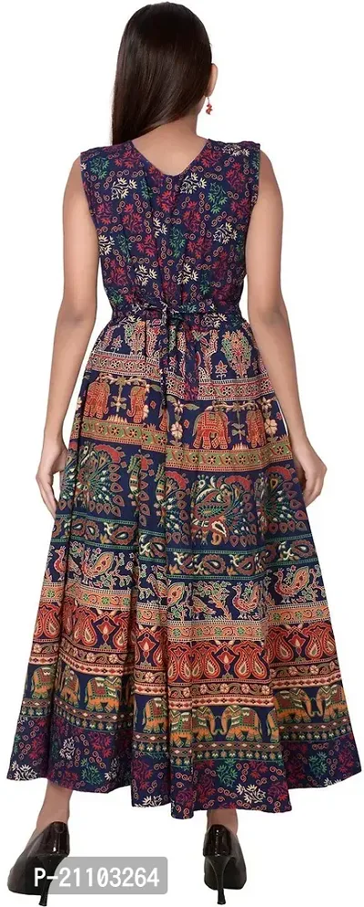 Jaipuri Cotton Printed Women Midi Gown Kurta Pack of 2-thumb3