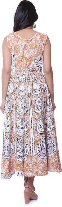 Jaipuri Cotton Printed Women Midi Gown Kurta Pack of 2-thumb1