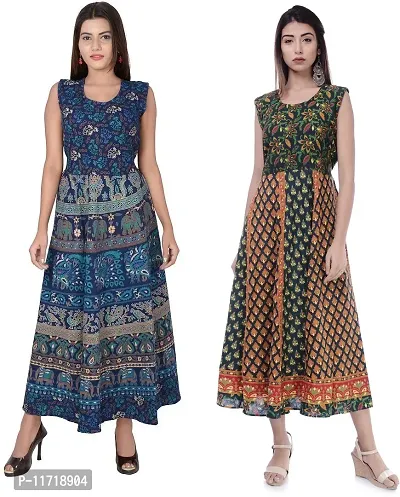 Trendy Women Cotton Maxi Dress Pack of 2-thumb0