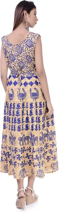 Jaipuri Cotton Printed Women Midi Gown Kurta Pack of 2-thumb1