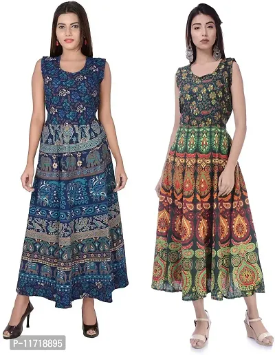 Trendy Women Cotton Maxi Dress Pack of 2