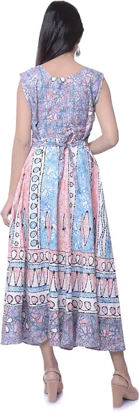 Jaipuri Cotton Printed Women Midi Gown Kurta Pack of 2-thumb1