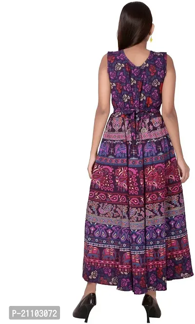 Jaipuri Cotton Printed Women Midi Gown Kurta Pack of 2-thumb3