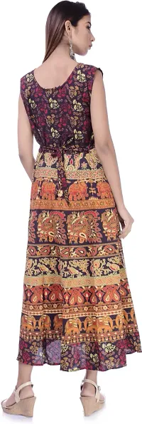 Jaipuri Cotton Printed Women Midi Gown Kurta Pack of 2-thumb1