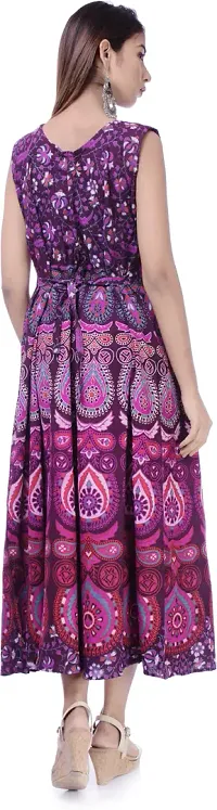 Jaipuri Cotton Printed Women Midi Gown Kurta Pack of 2-thumb1