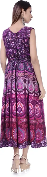 Jaipuri Cotton Printed Women Midi Gown Kurta Pack of 2-thumb2