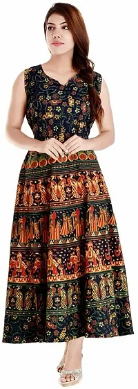 Jaipuri Cotton Printed Women Midi Gown Kurta Pack of 2-thumb3