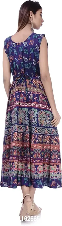 Designer Jaipuri Cotton Printed Midi Gown Kurta Pack of 2-thumb2