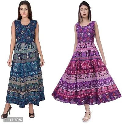 Trendy Women Cotton Maxi Dress Pack of 2