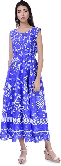 Jaipuri Cotton Printed Women Midi Gown Kurta Pack of 2-thumb3