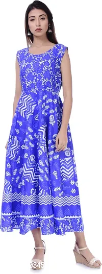 Jaipuri Cotton Printed Women Midi Gown Kurta Pack of 2-thumb4