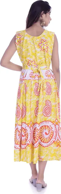 Jaipuri Cotton Printed Women Midi Gown Kurta Pack of 2-thumb1