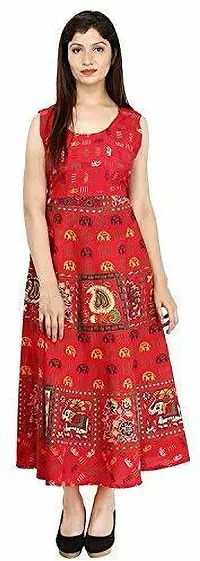 Jaipuri Cotton Printed Women Midi Gown Kurta Pack of 2-thumb3