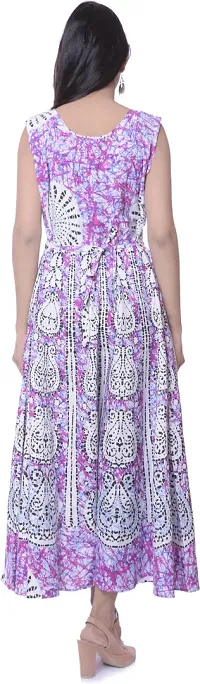 Jaipuri Cotton Printed Women Midi Gown Kurta Pack of 2-thumb1