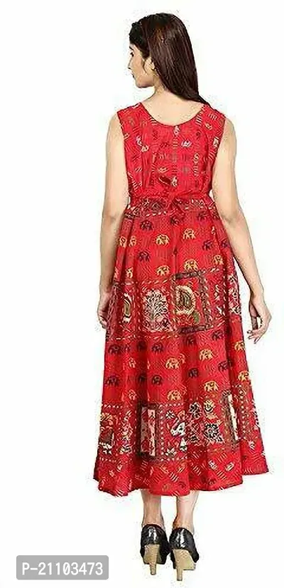 Jaipuri Cotton Printed Women Midi Gown Kurta Pack of 2-thumb2