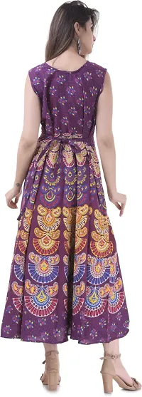 Jaipuri Cotton Printed Women Midi Gown Kurta Pack of 2-thumb1