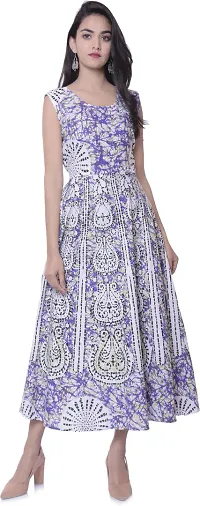 Jaipuri Cotton Printed Women Midi Gown Kurta Pack of 2-thumb3