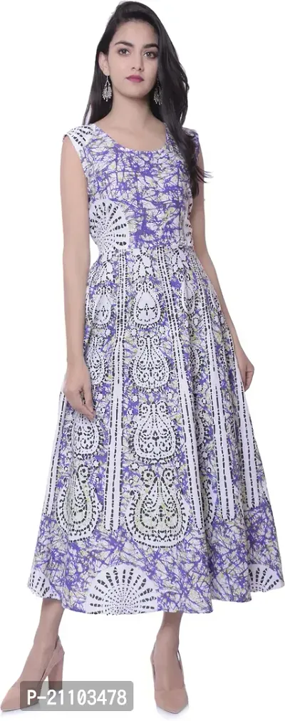 Jaipuri Cotton Printed Women Midi Gown Kurta Pack of 2-thumb4