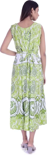 Designer Jaipuri Cotton Printed Midi Gown Kurta Pack of 2-thumb2