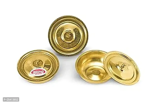 Shripad Steel Home Miniature Brass Manchurian Dish Set of 3 Toys-thumb0