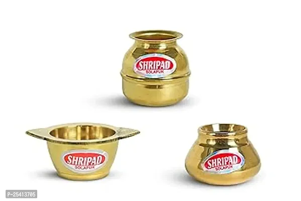 Shripad Steel Home Combo of Miniature Brass Baby handa Ring Loti Tube Toys