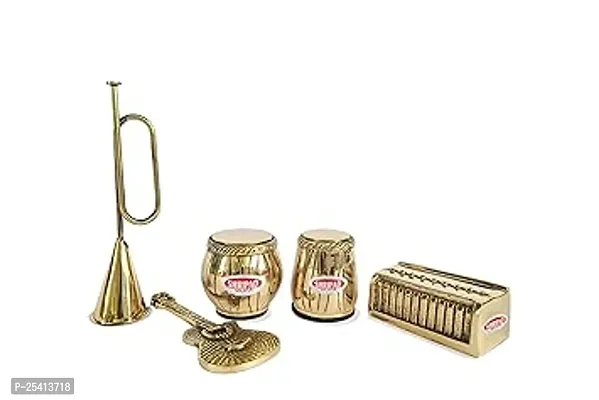 Shripad Steel Home Miniature Brass Music Set Toy