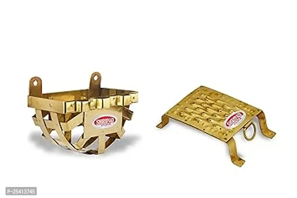 Shripad Steel Home Combo of Miniature Brass Vessel Holder Grater Kisni Toy