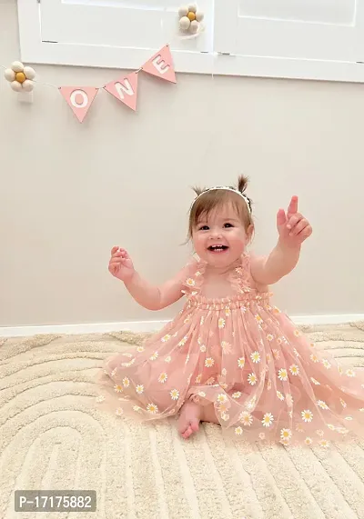 Peach Embroidery Baby Frocks-thumb2