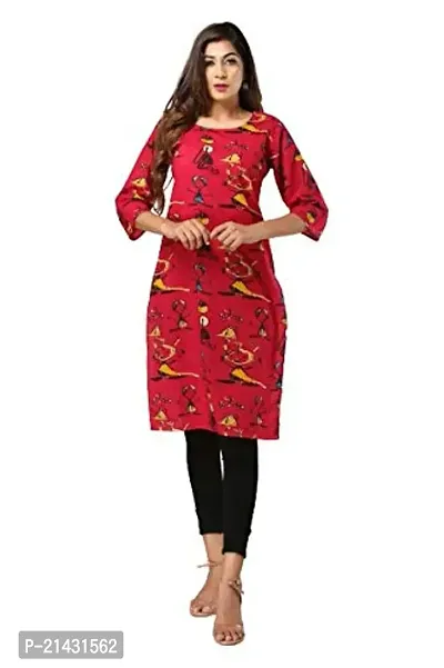 Jashann Beautiful Cotton Tribal Figure,Doll Printed Kurti