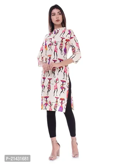 Jashann Beautiful Cotton Tribal Figure,Doll Printed Kurti-thumb2