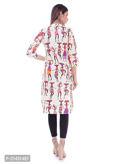 Jashann Women's Beautiful Cotton Printed Kurti (41h9, White, Small)-thumb3