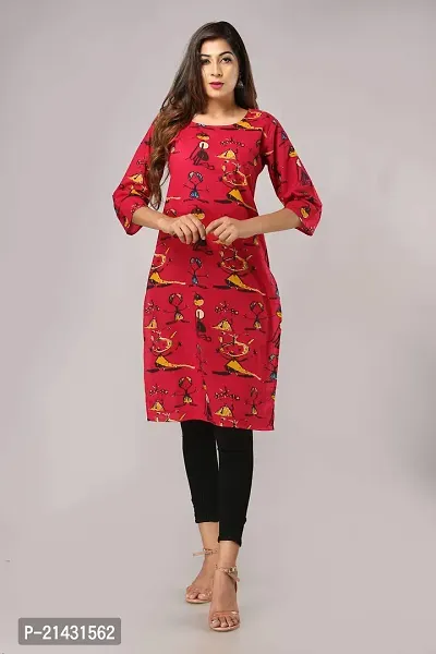 Jashann Beautiful Cotton Tribal Figure,Doll Printed Kurti-thumb2