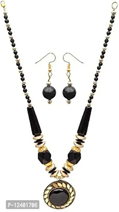 Oplera Spark India - Oplera Stone and Glass finish Beaded Premium Necklace with Earrings Set - (Antique Jewellery) for Women and Girl.-thumb5