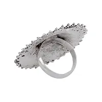 OPLERA SPARK INDIA Traditional Antique Boho Vintage Oxidised Silver Statement Adjustable Ring for Girls Women-thumb3