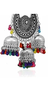 OPLERA SPARK Oxidised Multi Afghani Style Tika Earring Set for Women  Girls-thumb2
