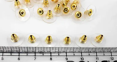 Oplera Spark Clutch lock Earring Backs With Silicone Pad Earring Backings Studs For Women/Girls - 50 Pcs-thumb2