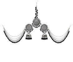 Oplera Spark Oxidised Black Meena Jewellery Set Traditional Choker Necklace-thumb2