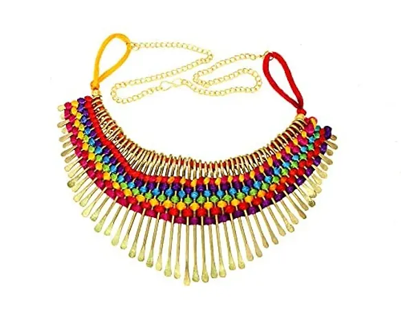 Oplera Spark - Traditional Oxidised Necklace Silk Thread Necklace Set for Girls Womans