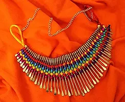 Oplera Spark - Traditional Oxidised Necklace Multi Silk Thread Necklace Set for Girls  Womans-thumb3