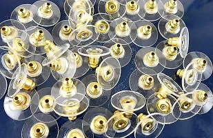 Oplera Spark Clutch lock Earring Backs With Silicone Pad Earring Backings Studs For Women/Girls - 50 Pcs-thumb1
