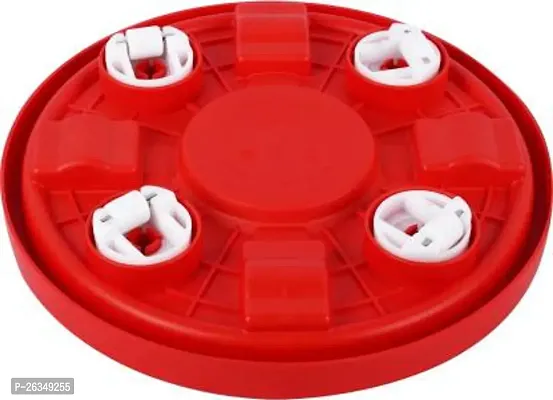 S Cart Heavy Duty Plastic Gas Trolley with Wheels for Gas Cylinders and Multipurpose Use (Red Colour)-thumb0