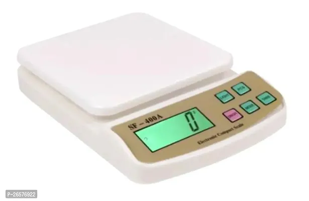 S Cart Electronic Kitchen Digital Weighing Scale, Multipurpose Kitchen Scale (White, 10 Kg) (SF 400 A)